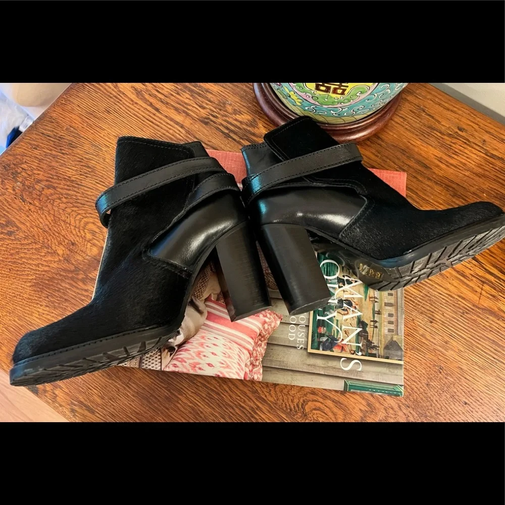 Allsaints Jules Jodhpur  Pony Hair and Leather Belted Booties - Picture 6 of 12